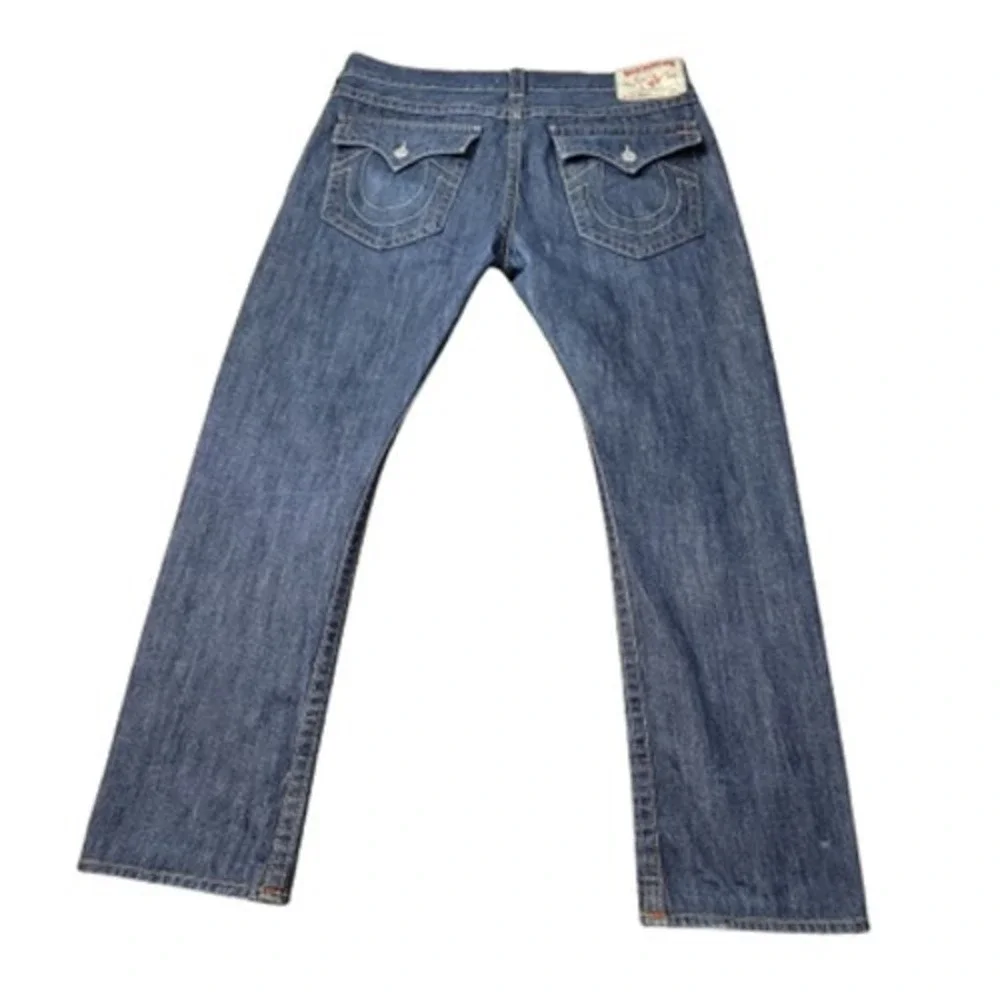True Religion Jeans Mens 40 Ricky Straight Leg Made in USA Originals Denim Pants